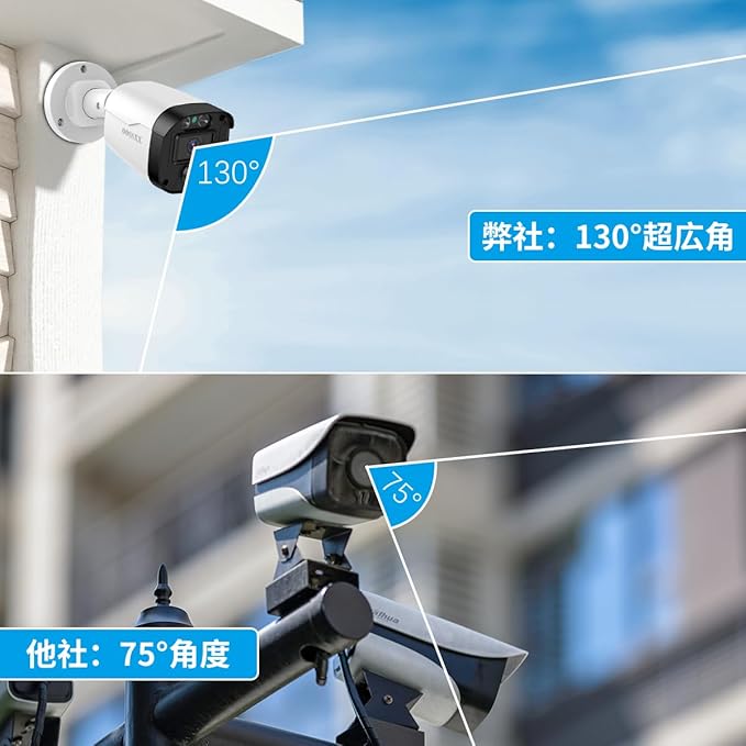【500万画素・130°超広角】OOSSXX AHD 有線セキュリティカメラシステム NVR キット 屋内 屋外 4台防犯カメラシステム 監視レコーダーシステム スマホ対応監視カメラ・録画機セット 防犯カメラセット モニター付き一体型録画機