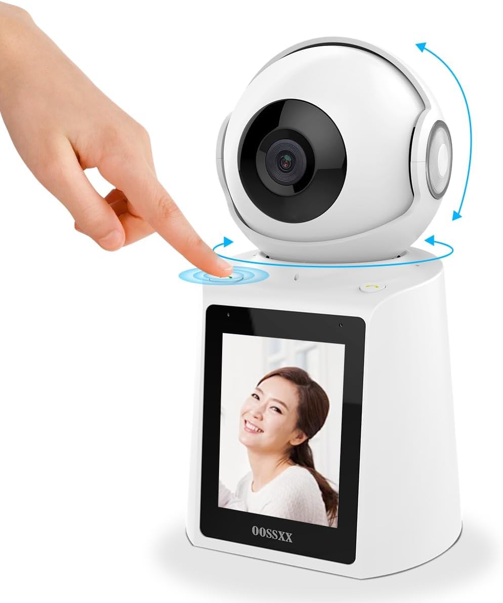 【ワンタッチコール機能・ビデオ通話】OOSSXX 防犯カメラ ネットワークカメラ Wi-Fiカメラ ペットカメラ ドームカメラ 見守りカメラ 屋内 工事不要 ワイヤレス 防犯カメラ 家庭用