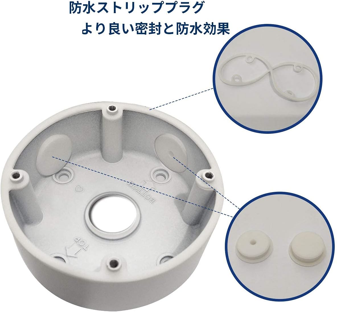 Waterproof Junction Box for Camera Electrical Enclosure for IP Camera Indoor/Outdoor Screw Cable DIY Case