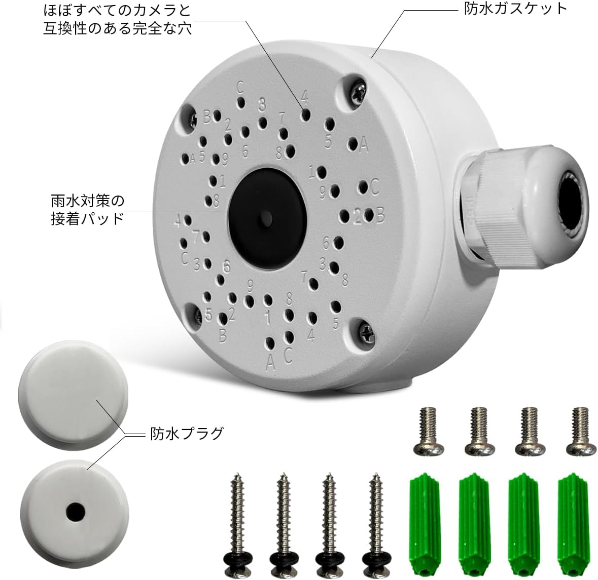Waterproof Junction Box for Cameras Electrical Enclosure for IP Cameras Indoor/Outdoor Screw Cable DIY Case