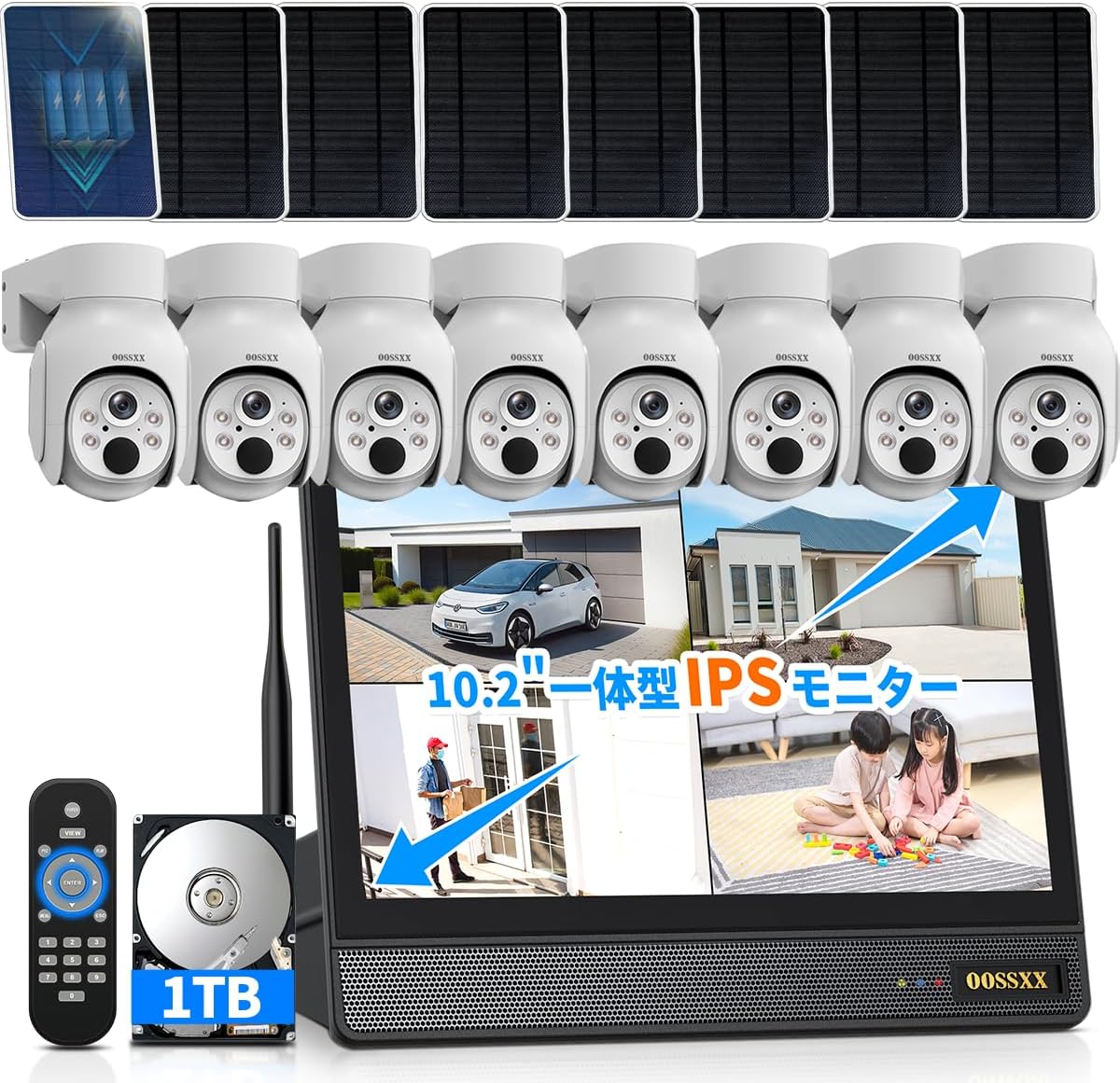 【ソーラーパネル充電・双方向通話・PTZ】 ワイヤレス 防犯カメラ ソーラー 屋外 400万画素 電池式 ソーラーパネル充電 監視カメラ ソーラー 監視カメラ ネットワークカメラ 防犯カメラ ワイヤレス 電池式 ワイヤレス防犯カメラ 屋外カメラ