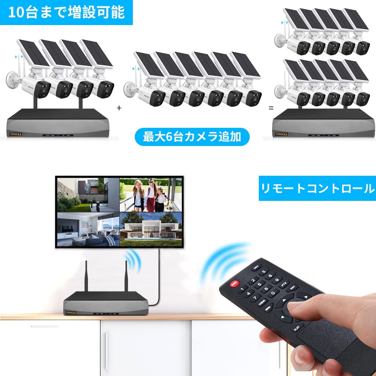 【ソーラーパネル充電・双方向通話】 ワイヤレス 防犯カメラ 400万画素 6台電池式 ソーラーパネル充電 監視カメラ ソーラー ネットワークカメラ ワイヤレス 電池式 屋外カメラ 防犯カメラ ソーラーランキング