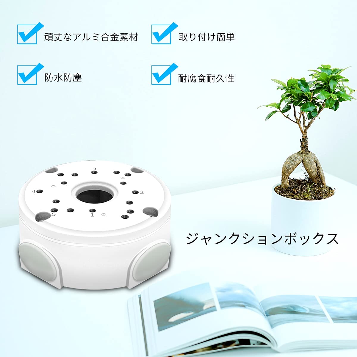 Waterproof Junction Box for Camera Electrical Enclosure for IP Camera Indoor/Outdoor Screw Cable DIY Case