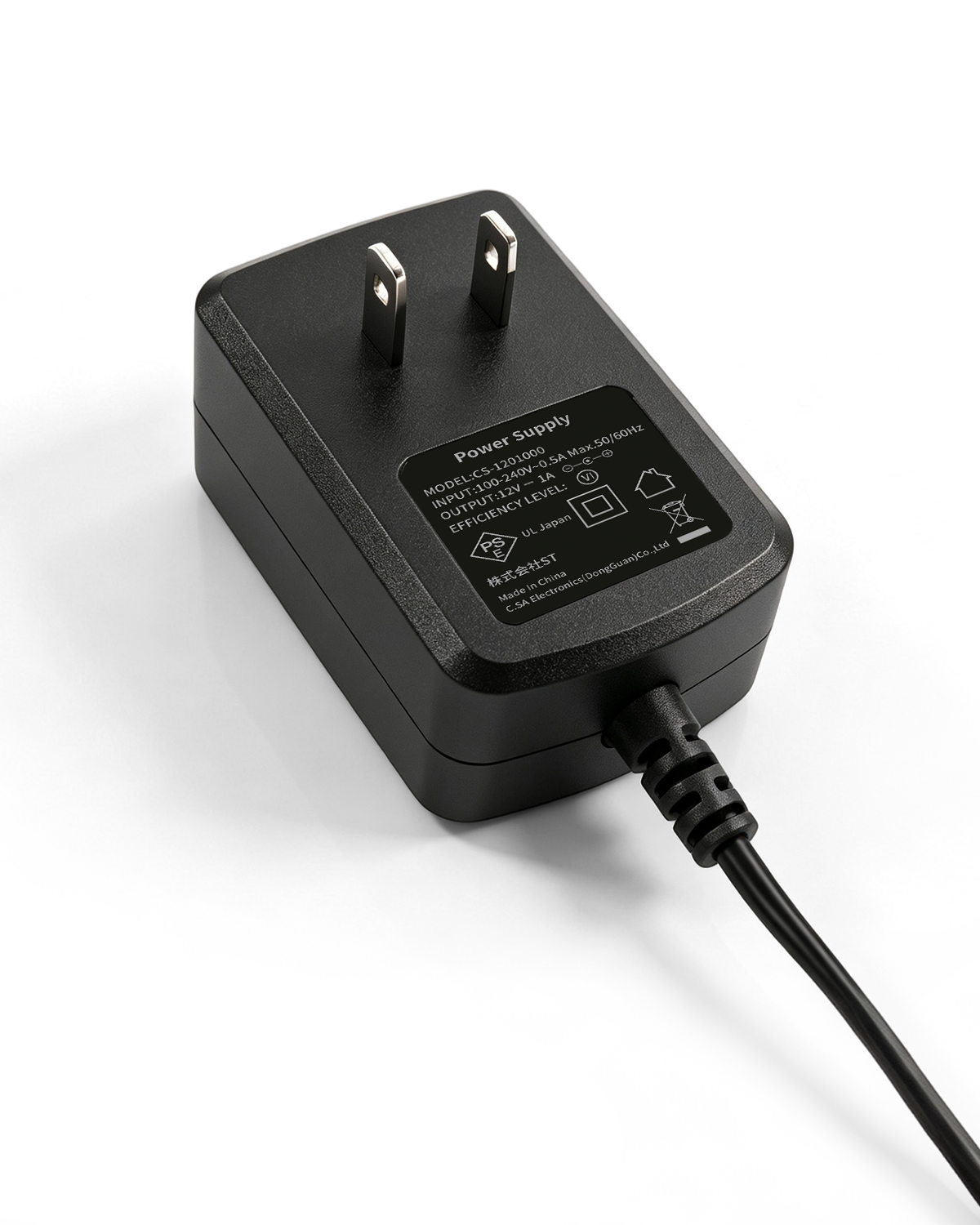 OOSSXX 110-240V AC〜12V DC 1A 防犯カメラ用アダプター 3メートル