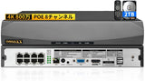 画像をギャラリービューアに読み込む, OOSSXX POEレコーダー 録画機 4K 800万画素録画機 8台まで接続可能 遠隔監視 日本語システム 防犯監視 セキュリティー HDD付属しない(ブラック（8CH）)