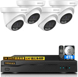 Load image into Gallery viewer, 【500万画素・130°超広角・ドーム型】AHD防犯カメラ 防犯カメラセット防犯カメラ 屋外 防犯カメラセット4台防犯カメラ 防犯カメラ 屋外 監視カメラ・録画機セット 防犯カメラセット