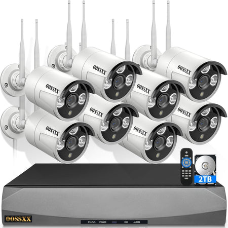 OOSSXX ワイヤレス防犯カメラセット 1080P OOSSXX】ワイヤレス防犯カメラセット 300万画素 ワイヤレス防犯