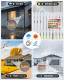 画像をギャラリービューアに読み込む, OOSSXX 防犯カメラ 作動中 看板 蛍光反射 屋外 耐候性 防水 15cmX20cm 防犯 安全対策 厚さ（0.2mm）セキュリティー 24時間監視中